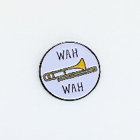 Sad trombone enamel pin